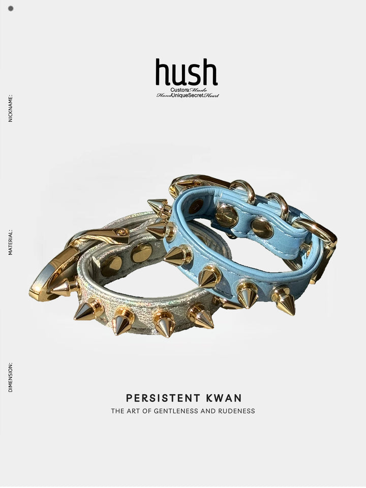 "Golden Spike" Vegan Leather Bracelet