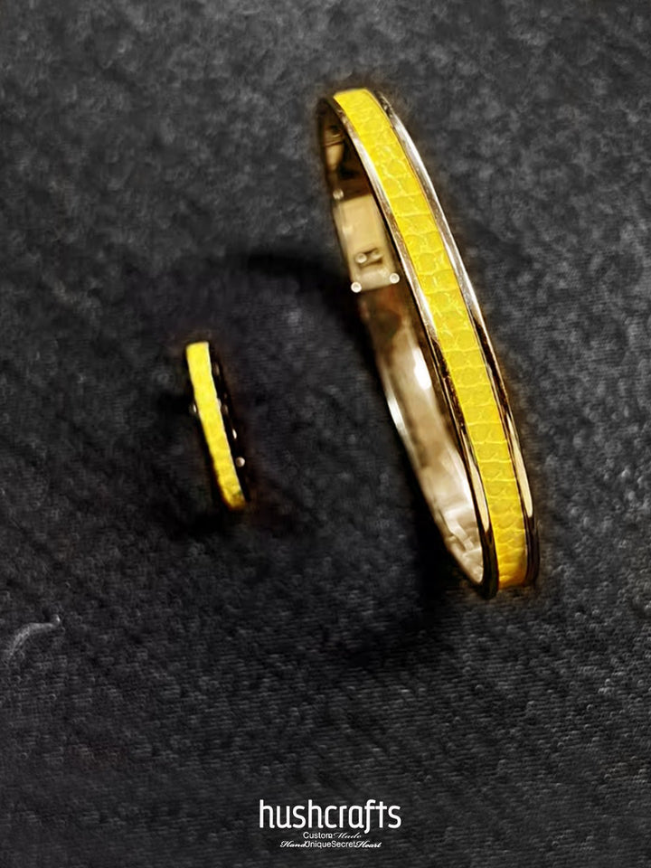 Gold Twilight Gleam Bangle – Lizard - hushcrafts