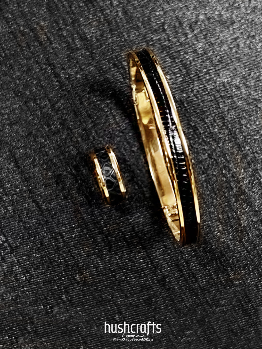 Gold Twilight Gleam Bangle – Lizard - hushcrafts