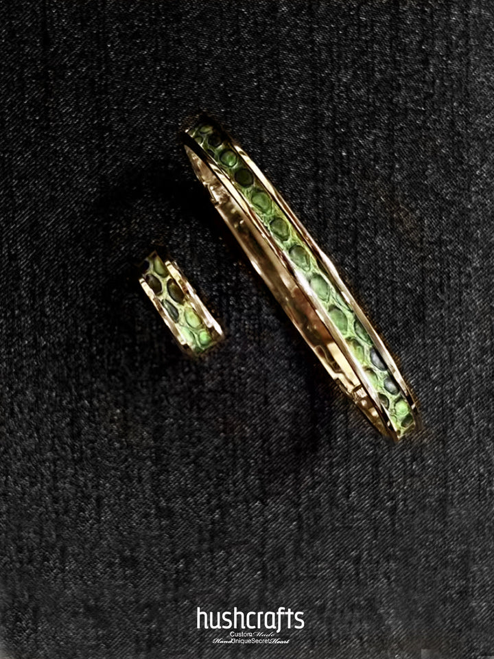 Gold Twilight Gleam Bangle – Lizard - hushcrafts