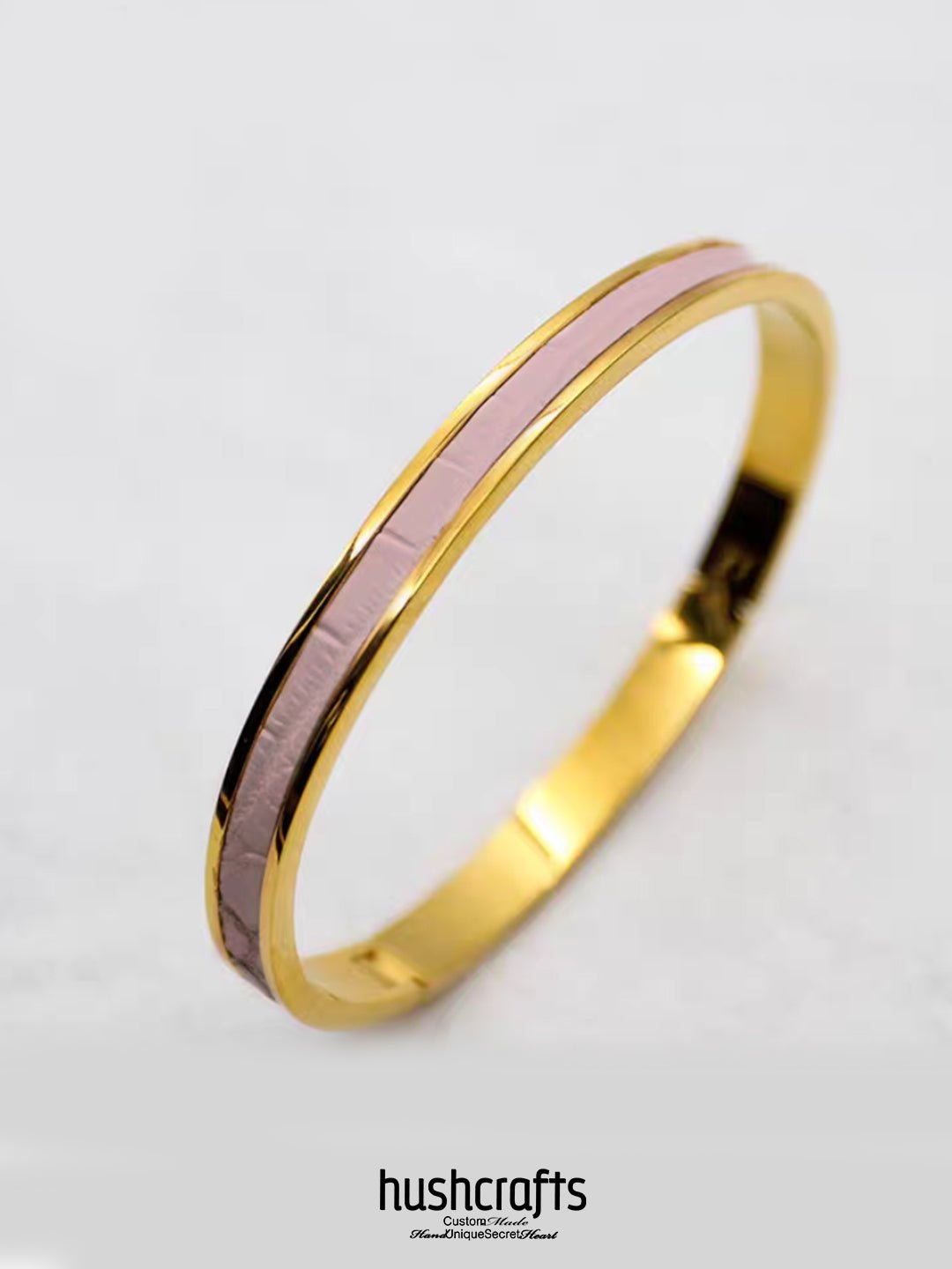 Golden Ripple Bangle - Alligator - hushcrafts