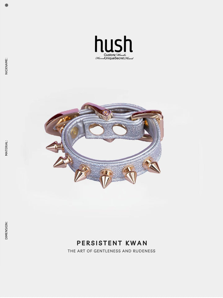 Handmade vegan leather bracelet (792 color variations nickel - free plated hardware one price for all sizes) anniversary gift - Hush