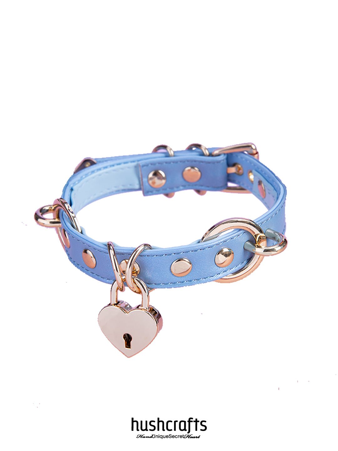 "Heartbound Charm" Leather Choker - hushcrafts
