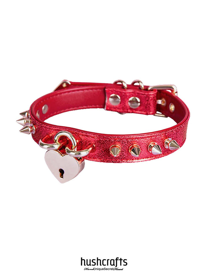HushCrafts Collar - "Sweet heart Lock" - hushcrafts