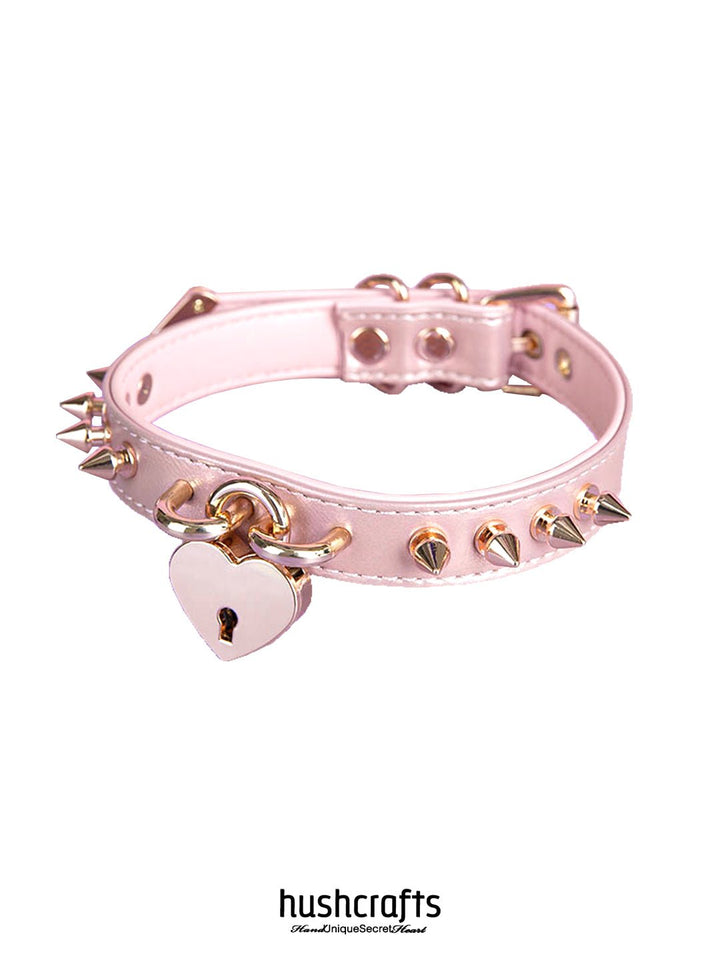 HushCrafts Collar - "Sweet heart Lock" - hushcrafts