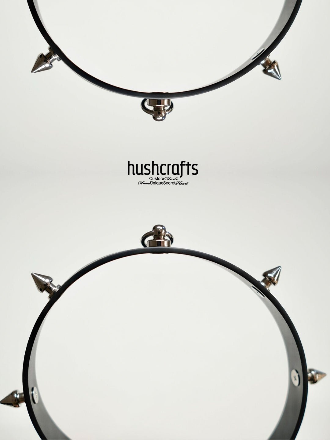 HUSHCRAFTS® Spiked Leather Day Collar - hushcrafts