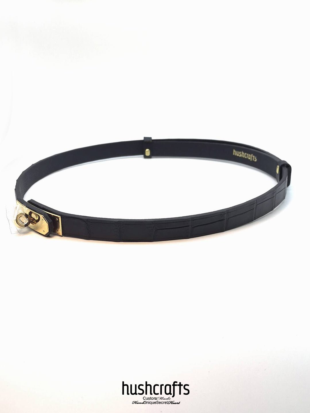 Nile Crocodile Leather Collar & Bracelet Set - hushcrafts