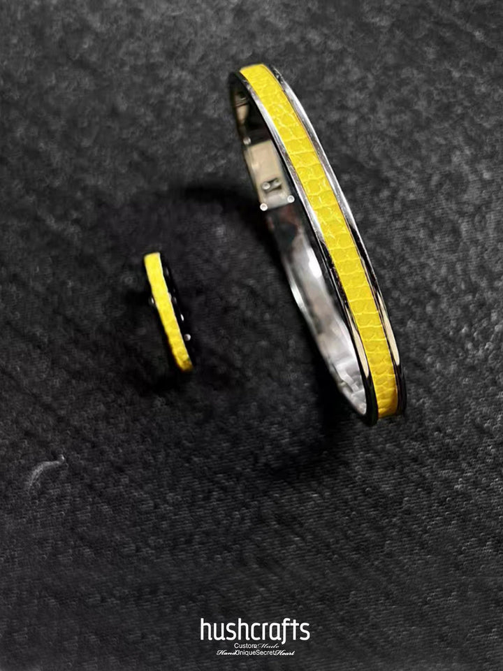 Silver Twilight Gleam Bangle – Lizard - hushcrafts