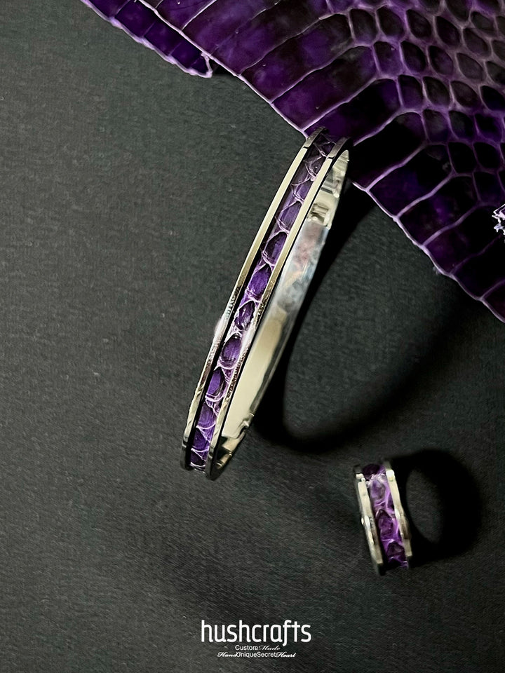 Schmales Krokodillederarmband „Petite Croc“