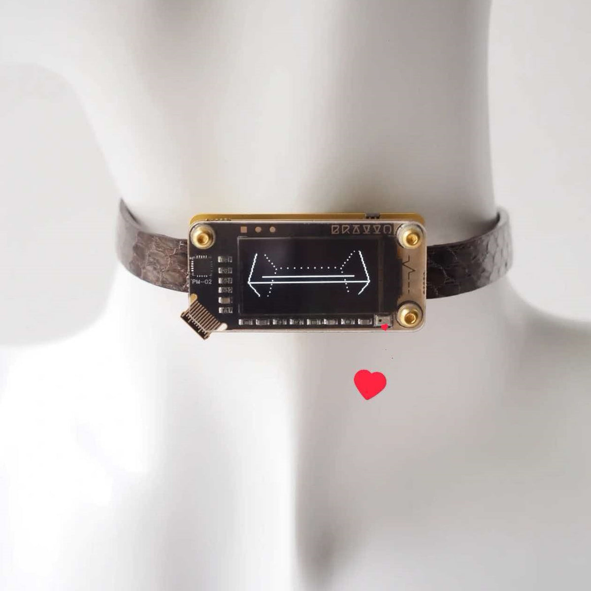 EchoWave II – Snakeskin LED Choker & Bracelet, Custom Engraving | Hushcrafts®