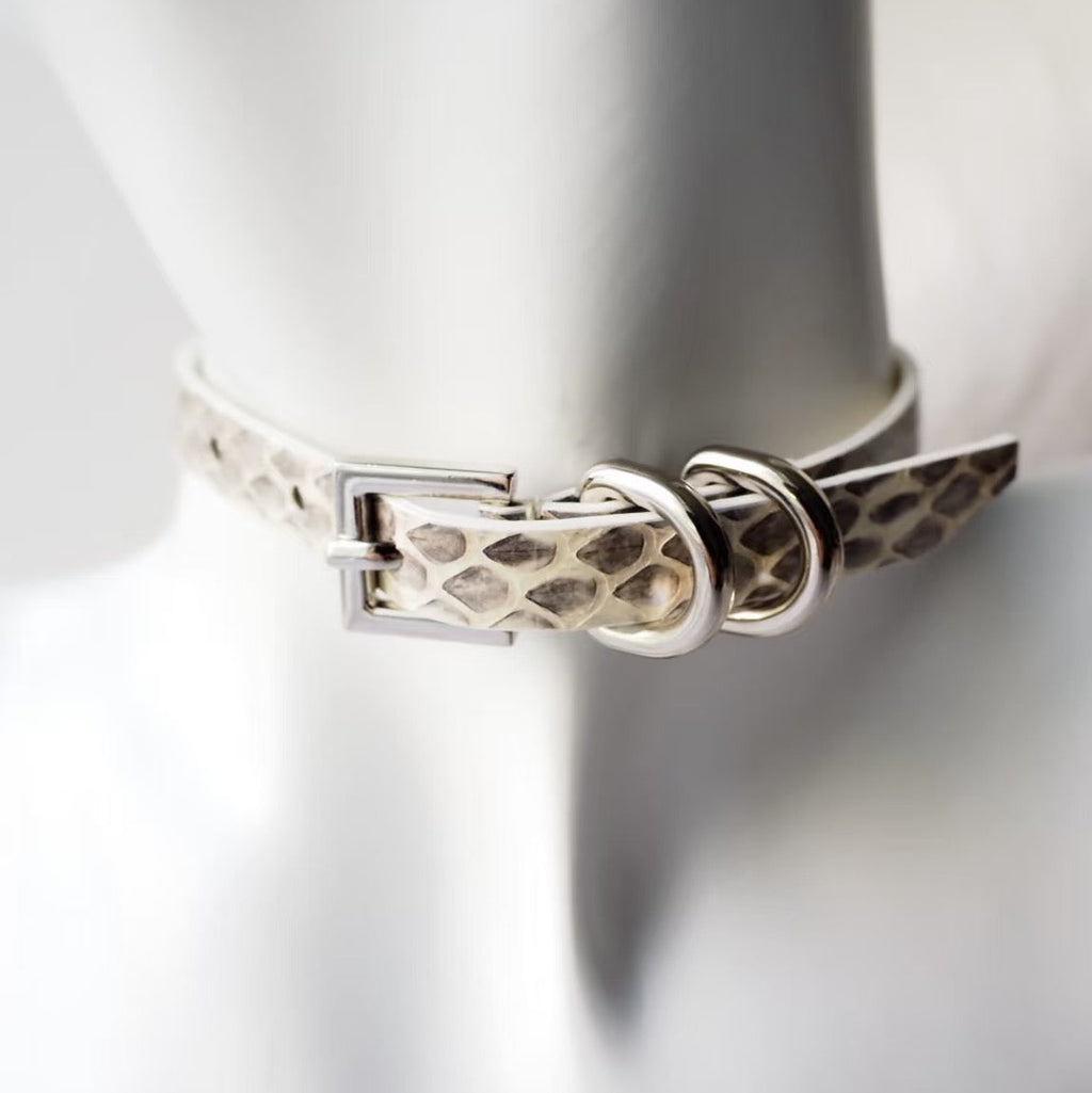 EchoWave II – Snakeskin LED Choker & Bracelet, Custom Engraving | Hushcrafts®
