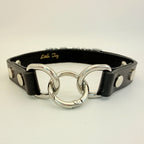Spelled Out – Custom Letter Leather Collar with O-Rings | Hushcrafts®