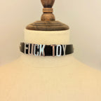 Spelled Out – Custom Letter Leather Collar with O-Rings | Hushcrafts®