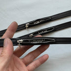 Open Secret – Hand-Stitched Leather Zipper Choker with Hidden Inscription | Hushcrafts®