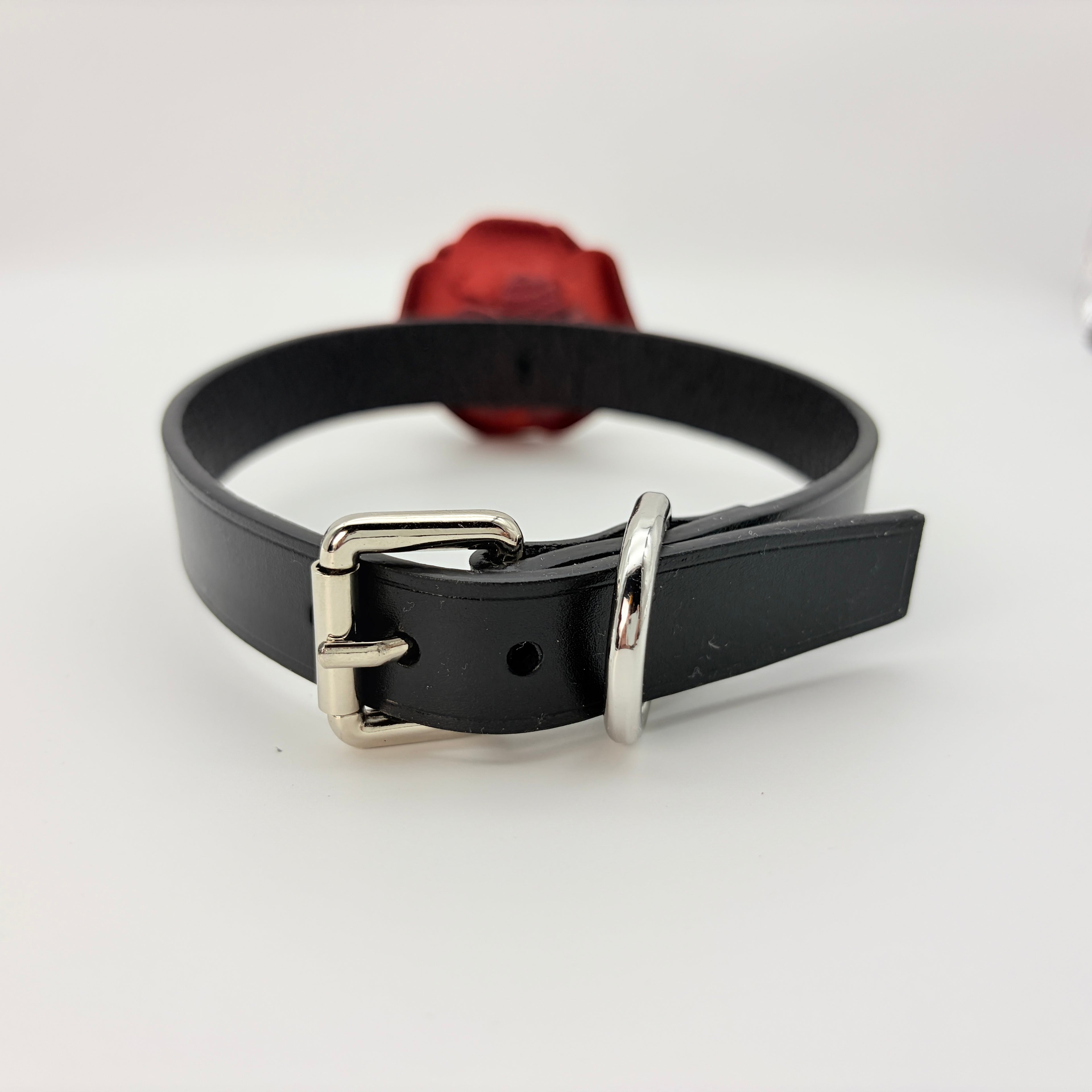 Leather Rose Choker – Handcrafted Lambskin-Lined Collar | Hushcrafts®