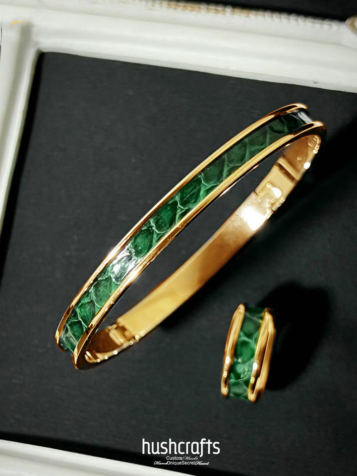 Schmales Krokodillederarmband „Petite Croc“