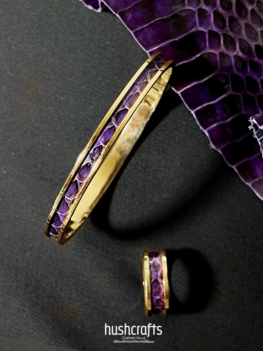 Schmales Krokodillederarmband „Petite Croc“