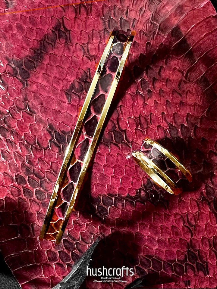 Schmales Krokodillederarmband „Petite Croc“