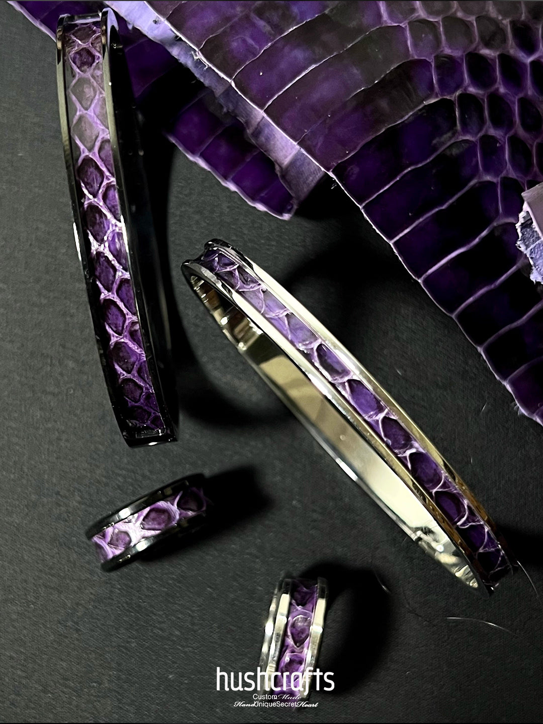 Schmales Krokodillederarmband „Petite Croc“