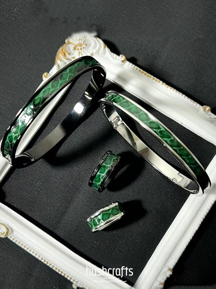 Schmales Krokodillederarmband „Petite Croc“