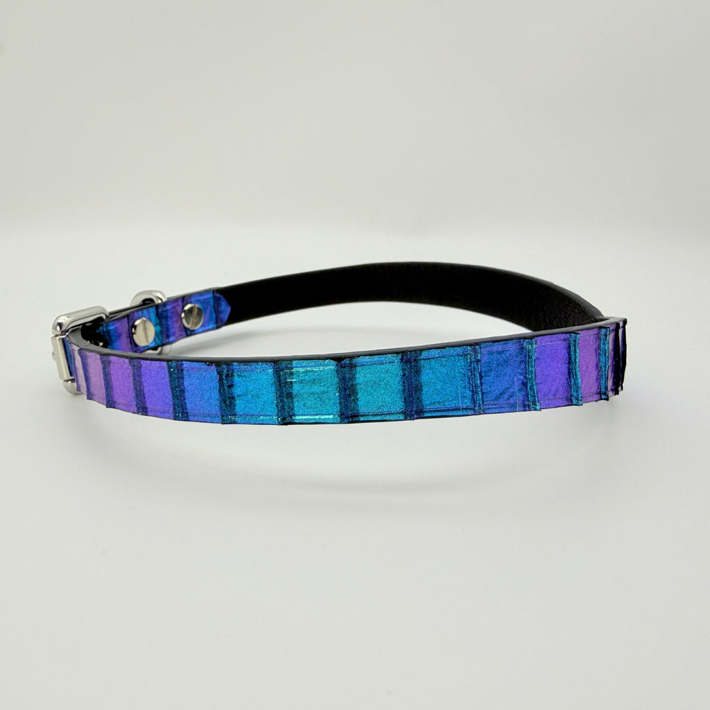 Vanguard Halsband – Halsband aus Schlangenleder mit Lammfellfutter und abschließbarem Verschluss | Hushcrafts®