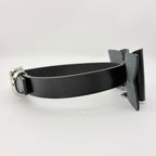 Dark Tender – Leather Bow Choker with Heart Charm | Hushcrafts®