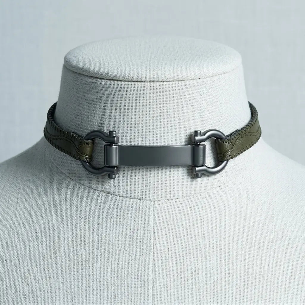 Oathkeeper – Knight-Inspired Leather Choker | Hushcrafts®