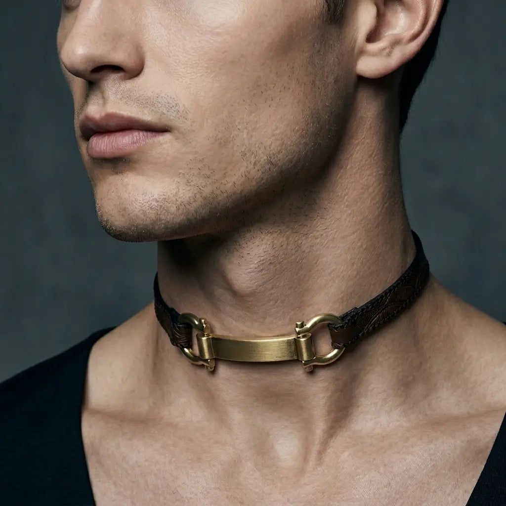 Oathkeeper – Knight-Inspired Leather Choker | Hushcrafts®