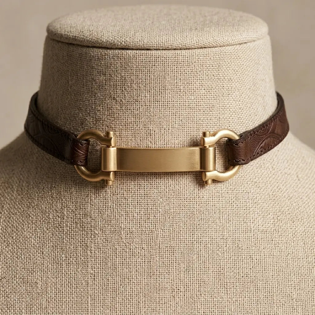 Oathkeeper – Knight-Inspired Leather Choker | Hushcrafts®