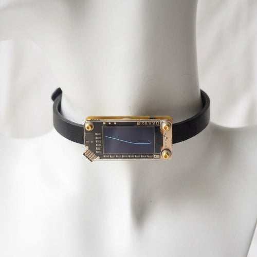 Voice-Activated LED Leather Choker