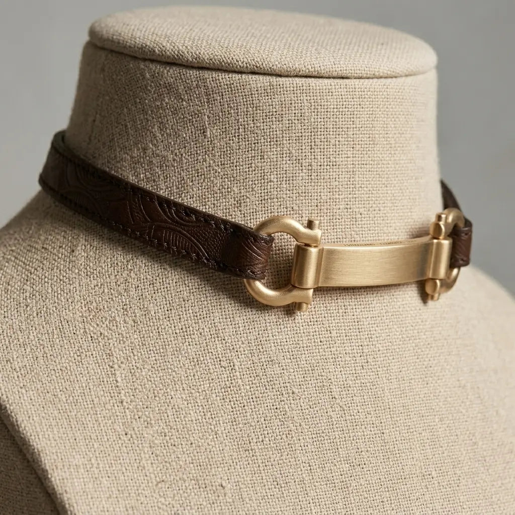 Oathkeeper – Knight-Inspired Leather Choker | Hushcrafts®