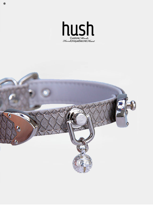 Collier ras du cou en cuir « Silver Whisper » Main Image