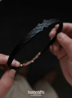 "Bells of Dawn" Snakeskin Leather Choker - Hushcrafts LLC