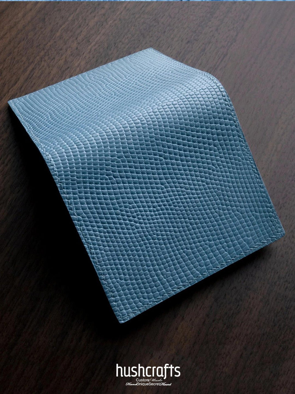 Blue Double - Layer Card Holder with Clasp - hushcrafts