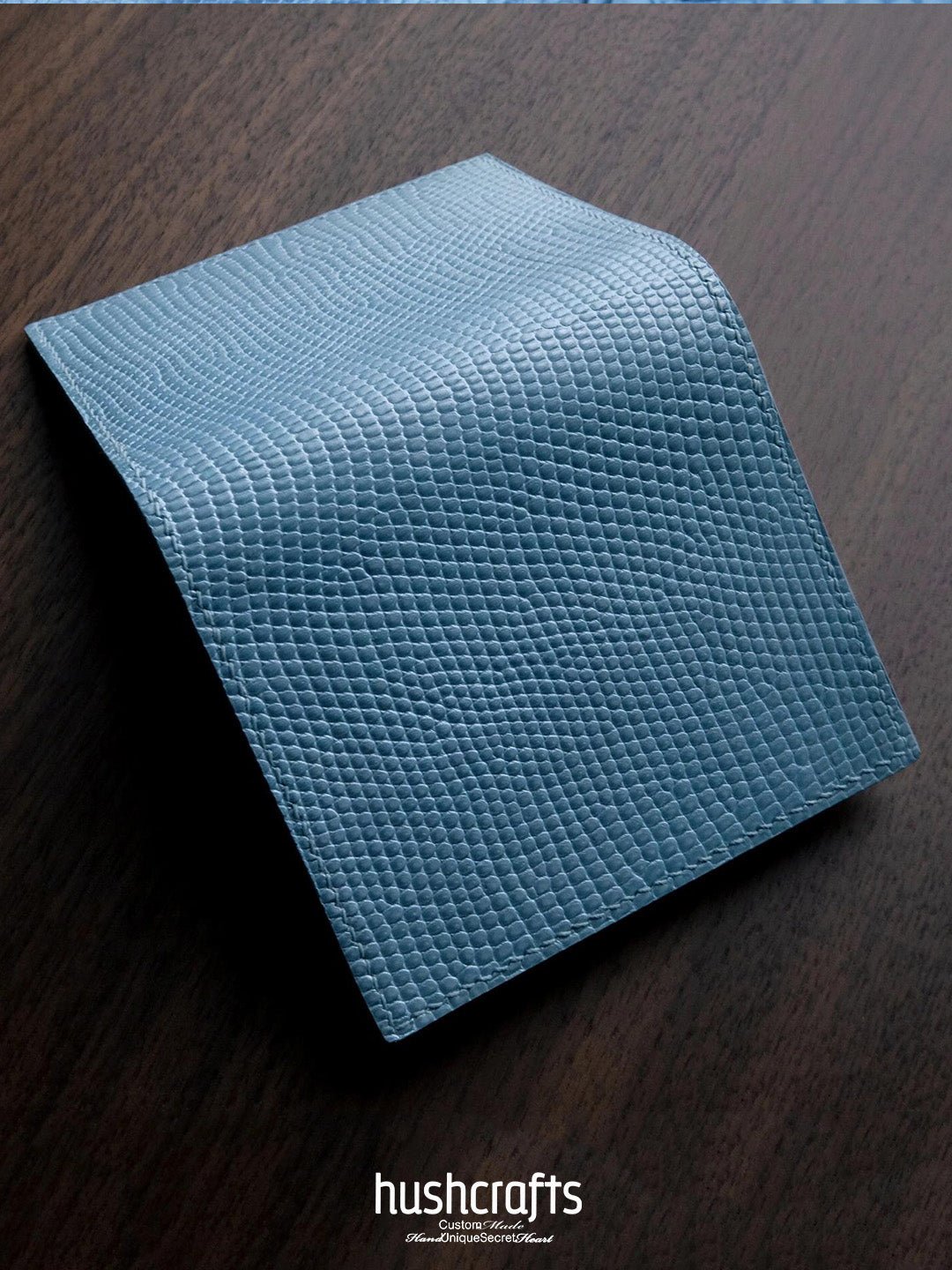 Blue Double - Layer Card Holder with Clasp - hushcrafts