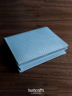 Blue Double - Layer Card Holder with Clasp - hushcrafts