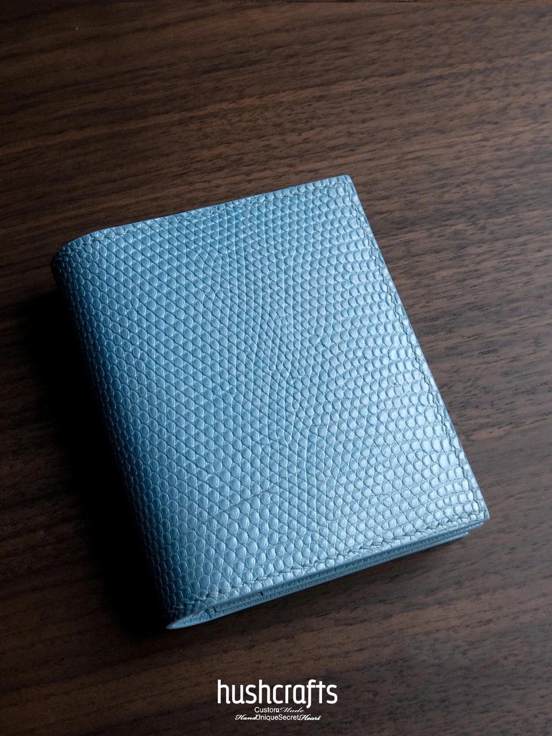 Blue Double - Layer Card Holder with Clasp - hushcrafts