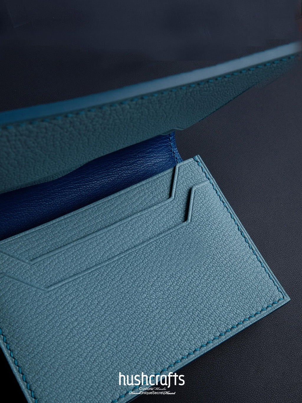 Blue Multi - Layer Card Holder - hushcrafts