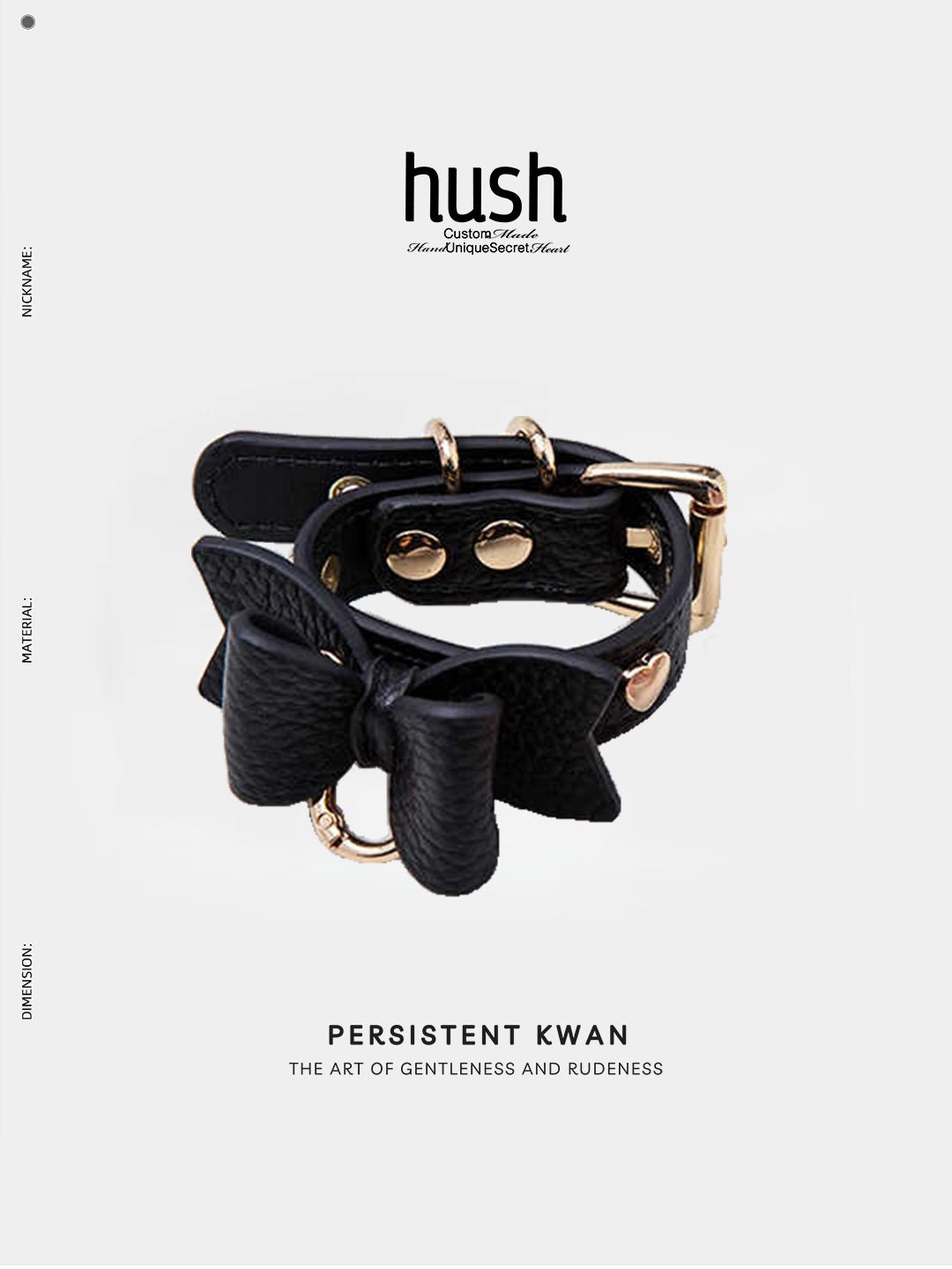 Bow Charm Leather Bracelet - Hush