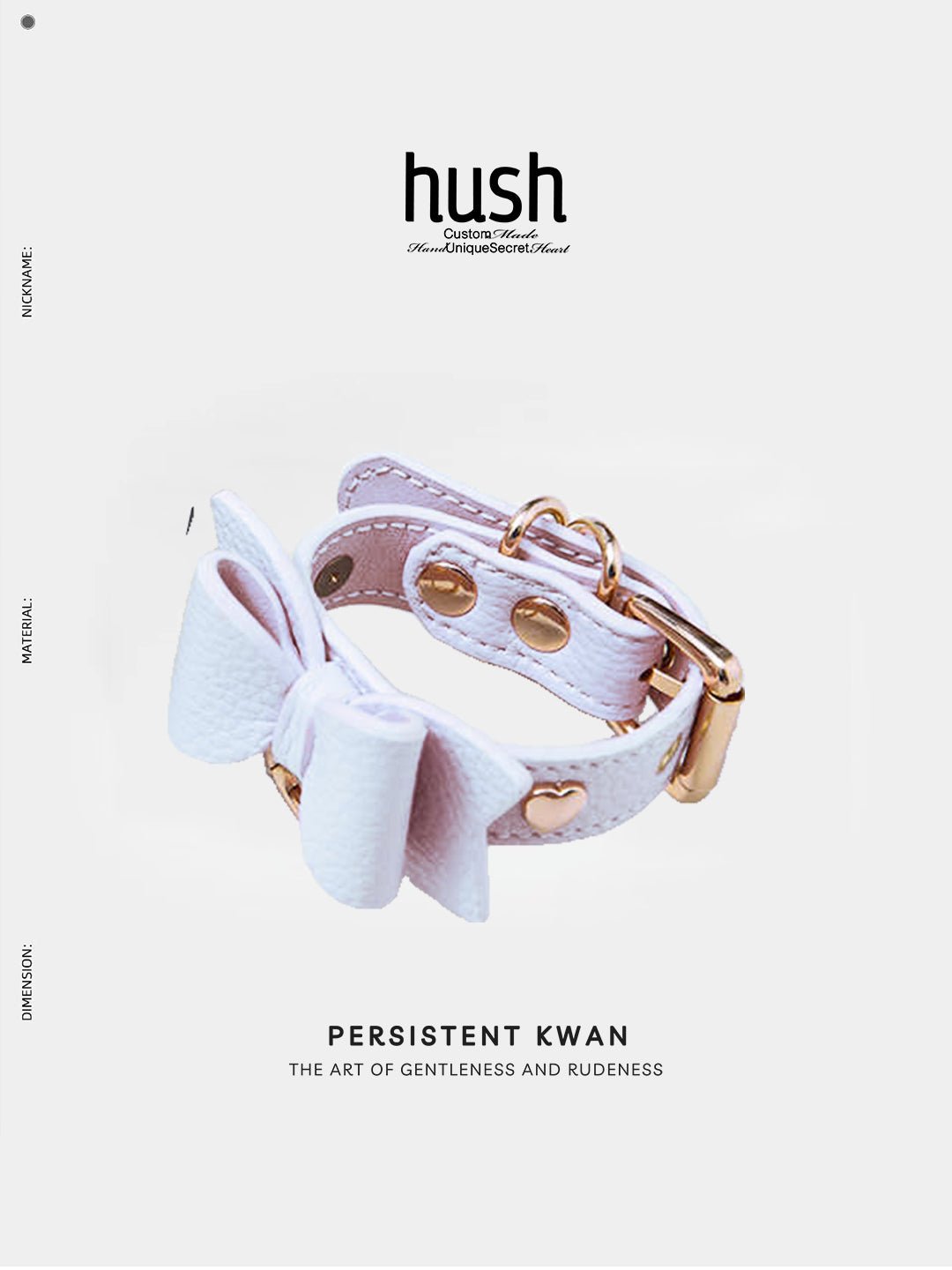 Bow Charm Leather Bracelet - Hush