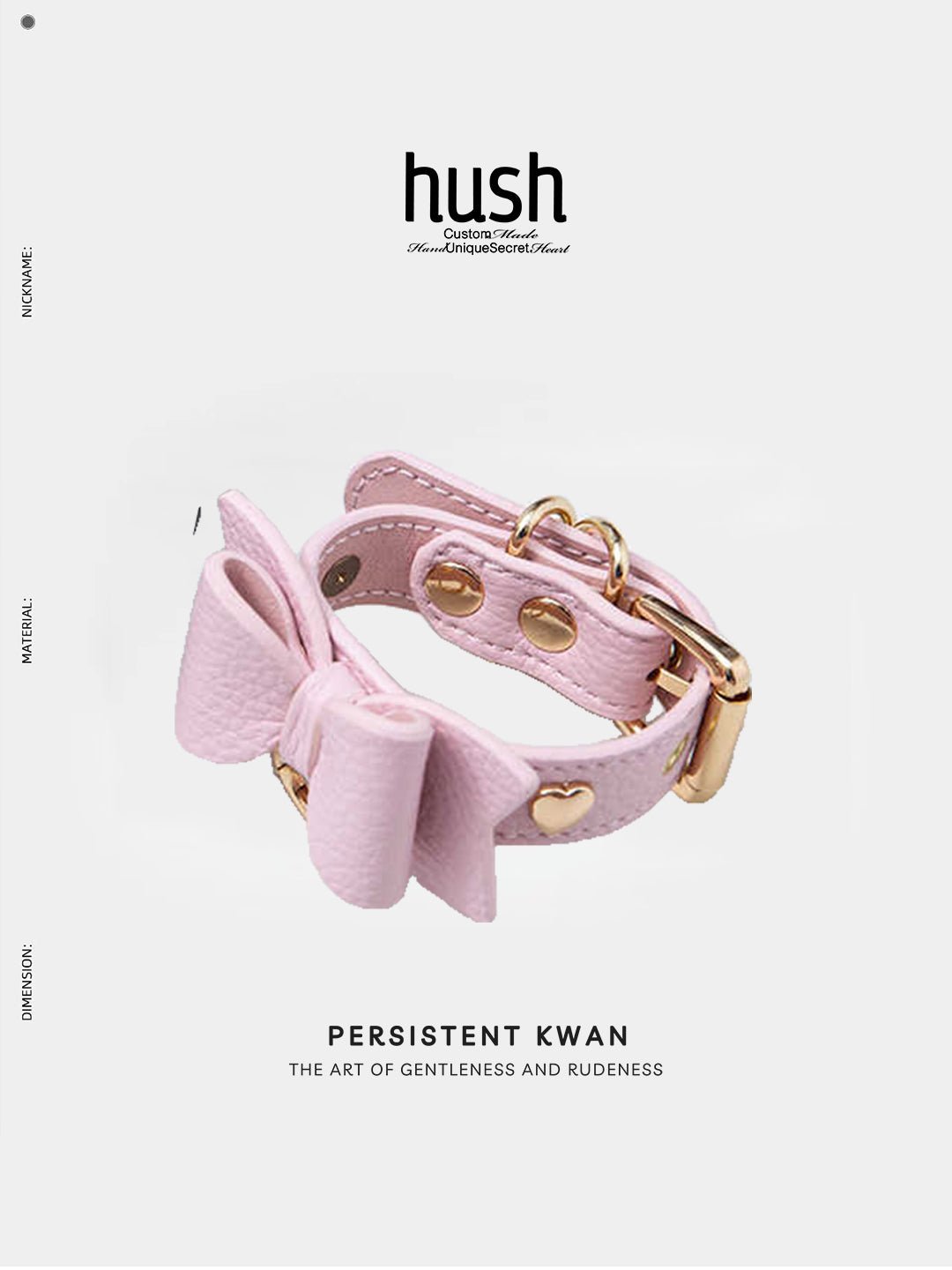 Bow Charm Leather Bracelet - Hush