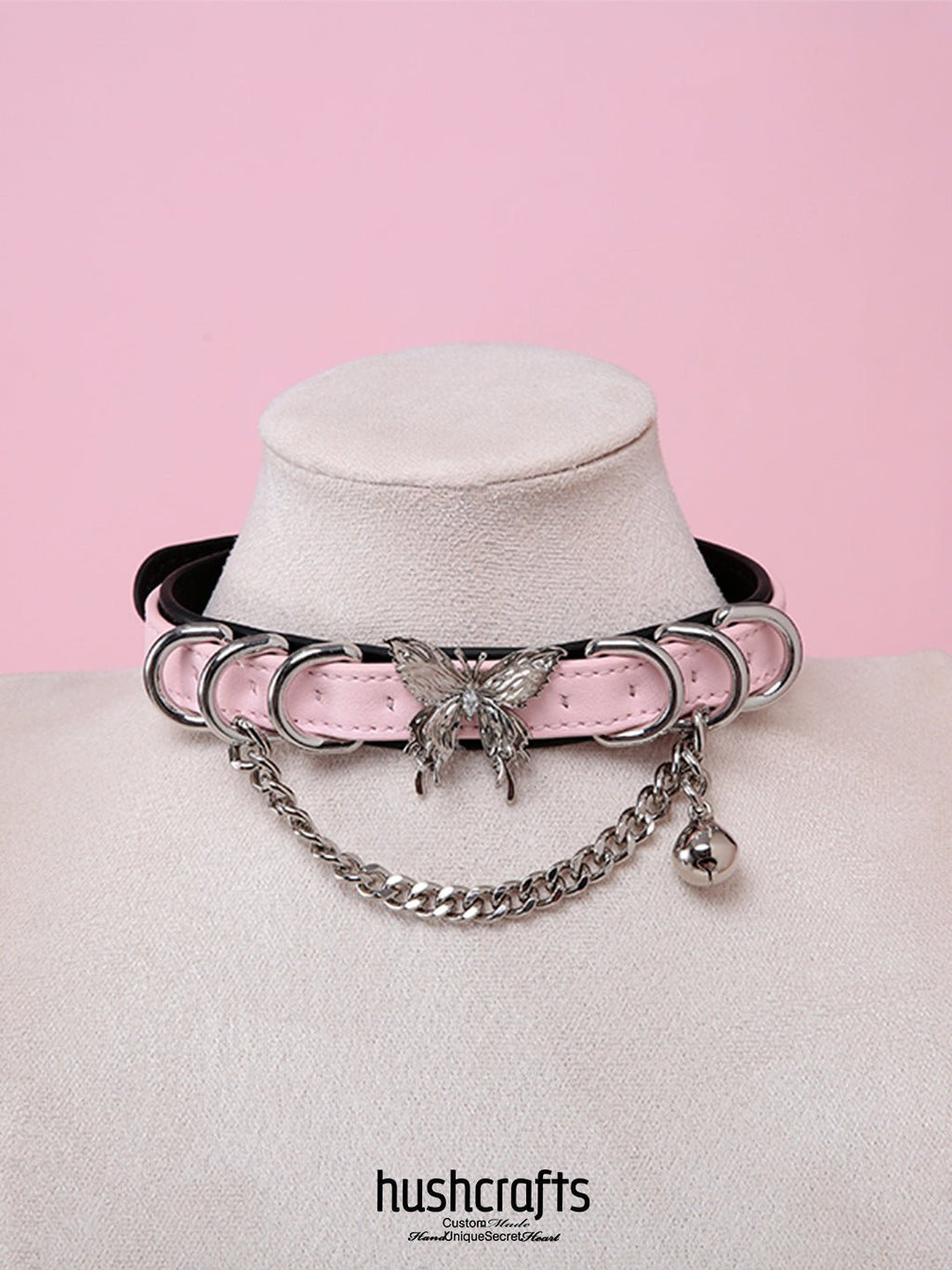 "Butterfly Duo" Leather Choker - hushcrafts