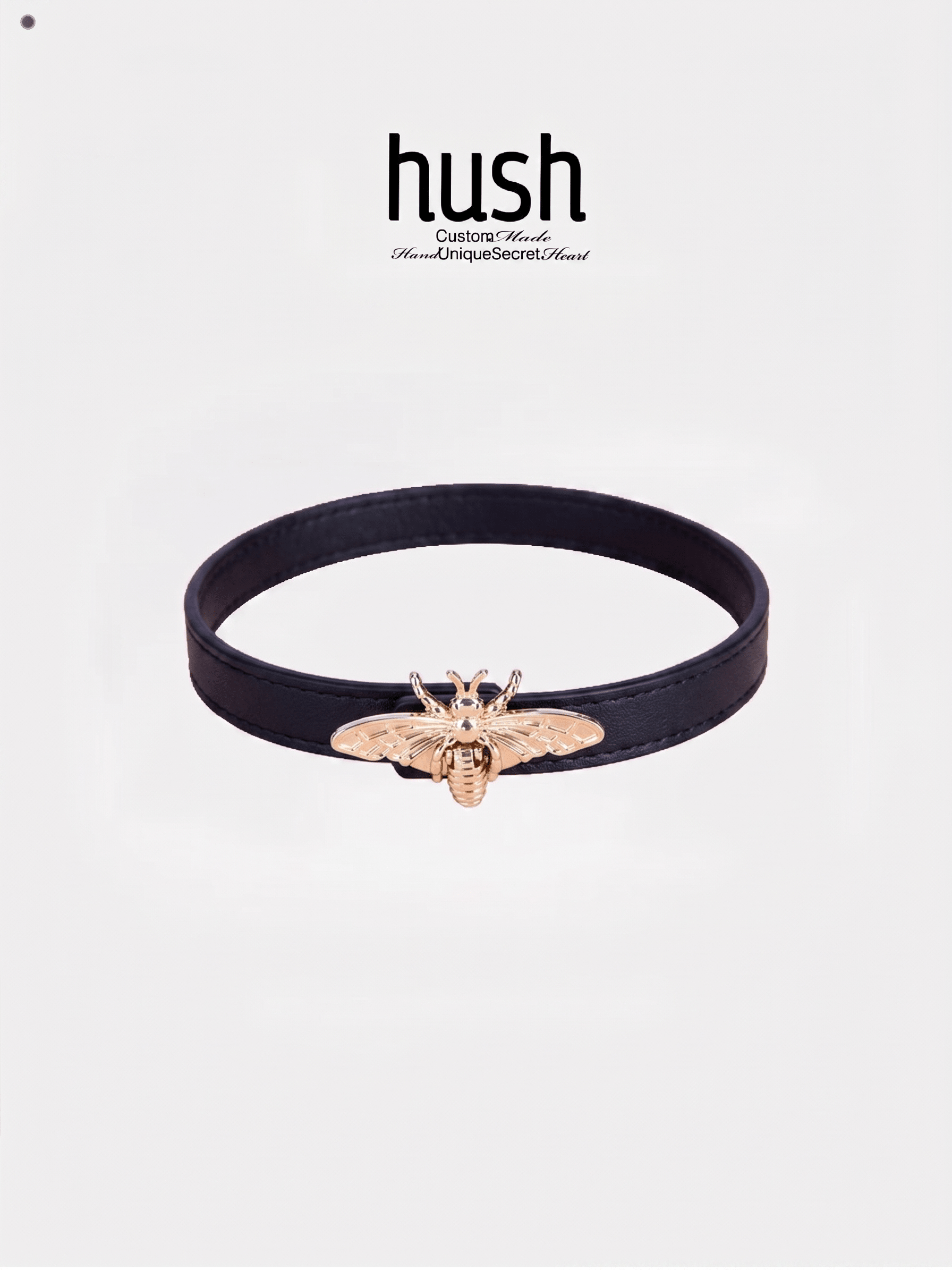 "Butterfly Grace" Leather Choker - Hushcrafts LLC