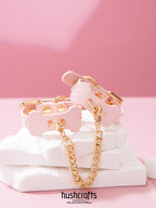 Choker with Bone - Shaped Leather Charm - hushcrafts