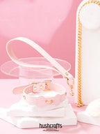 Choker with Bone - Shaped Leather Charm - hushcrafts