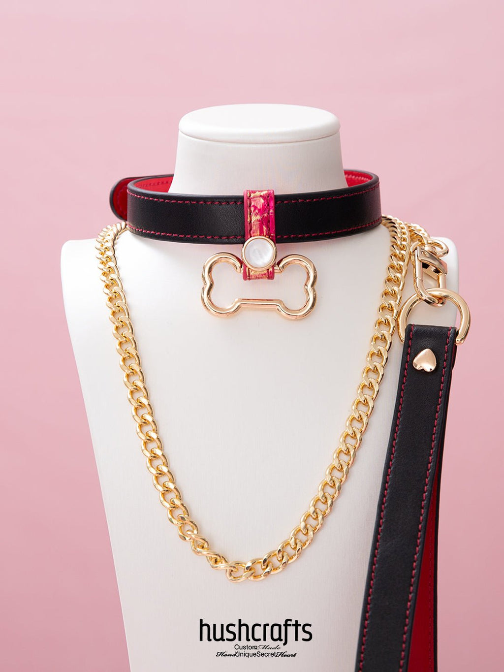 Choker with Bone - Shaped Pendant - hushcrafts