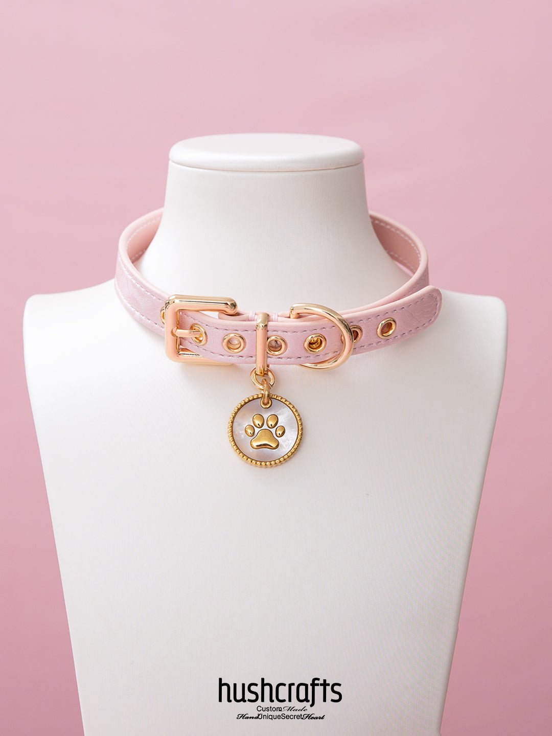 Choker with Paw Print Pendant - hushcrafts