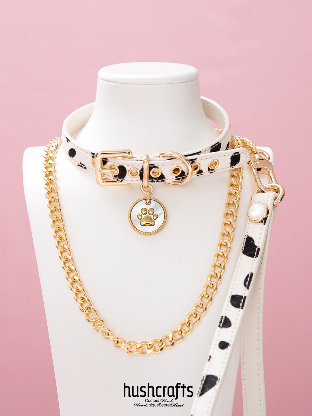 Choker with Paw Print Pendant - hushcrafts
