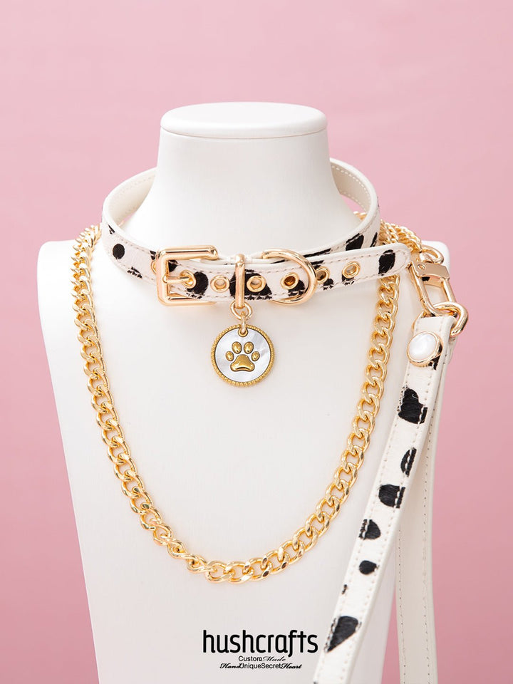 Choker with Paw Print Pendant - hushcrafts