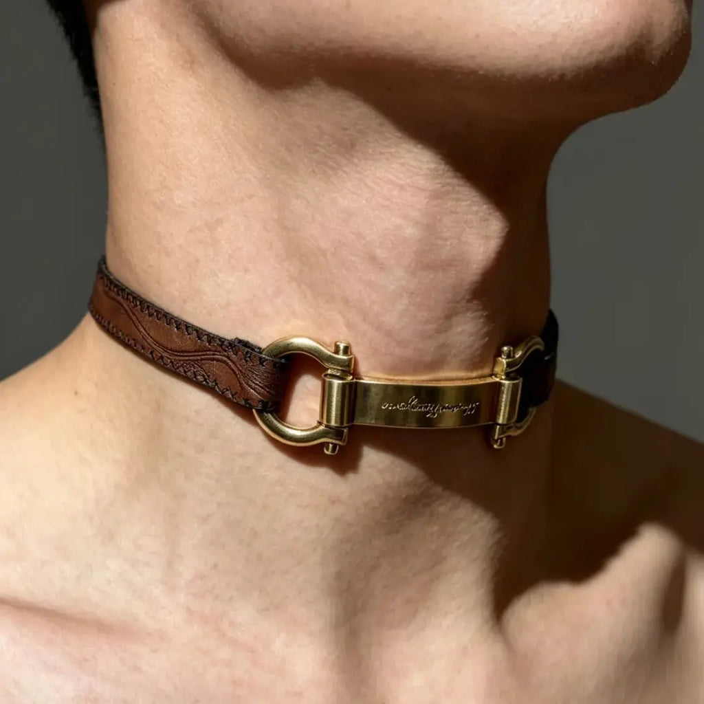 Oathkeeper – Knight-Inspired Leather Choker | Hushcrafts®
